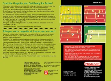 Super Tennis (Europe) (Rev 1) box cover back